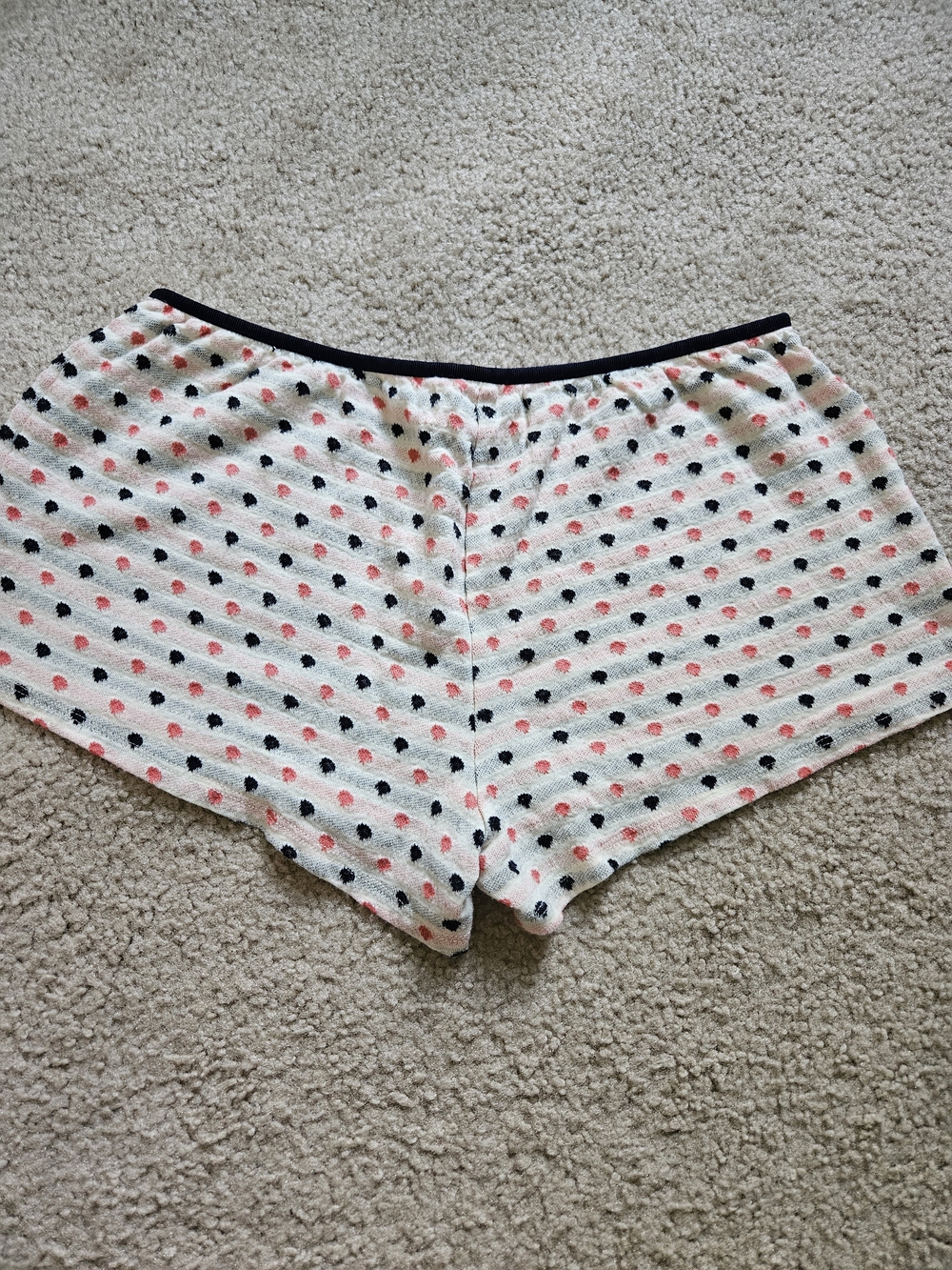 Polka Dot High Waist Shorts in White & Pink